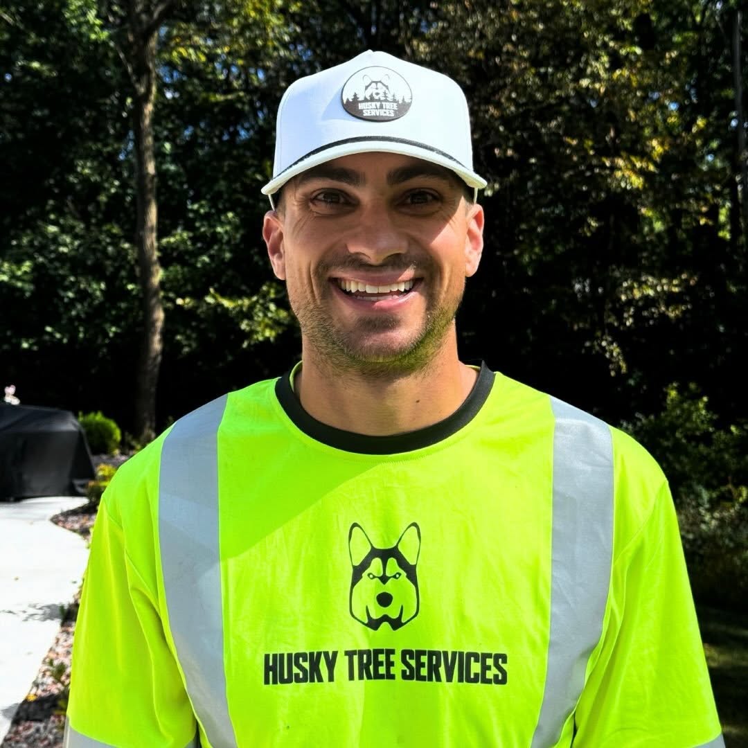 Jon Roberts, owner of Husky Tree Services and founder of Blue Collar Operators, in a hi-vis company shirt